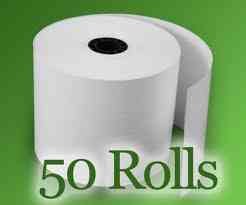 BAM POS, 2 1/4" X 165' Thermal Cash Register POS Receipt Paper 50 Rolls / Case